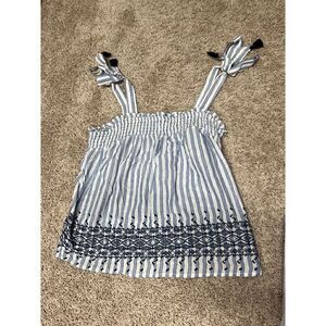 Old Navy Tassel Resort Beach Summer Cami Tie Detail Top